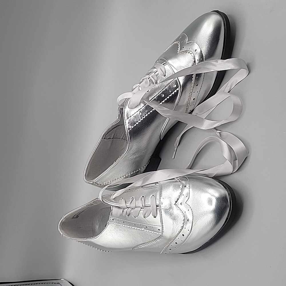 Madden Girl Silver Shoes Size 9